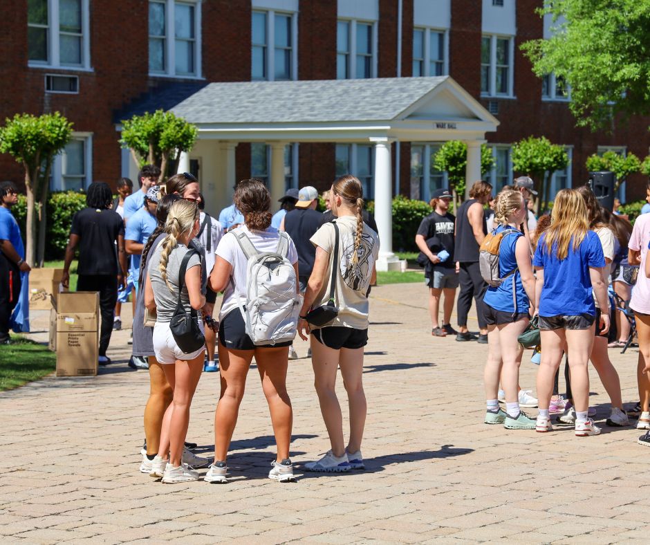 Group of students socializing