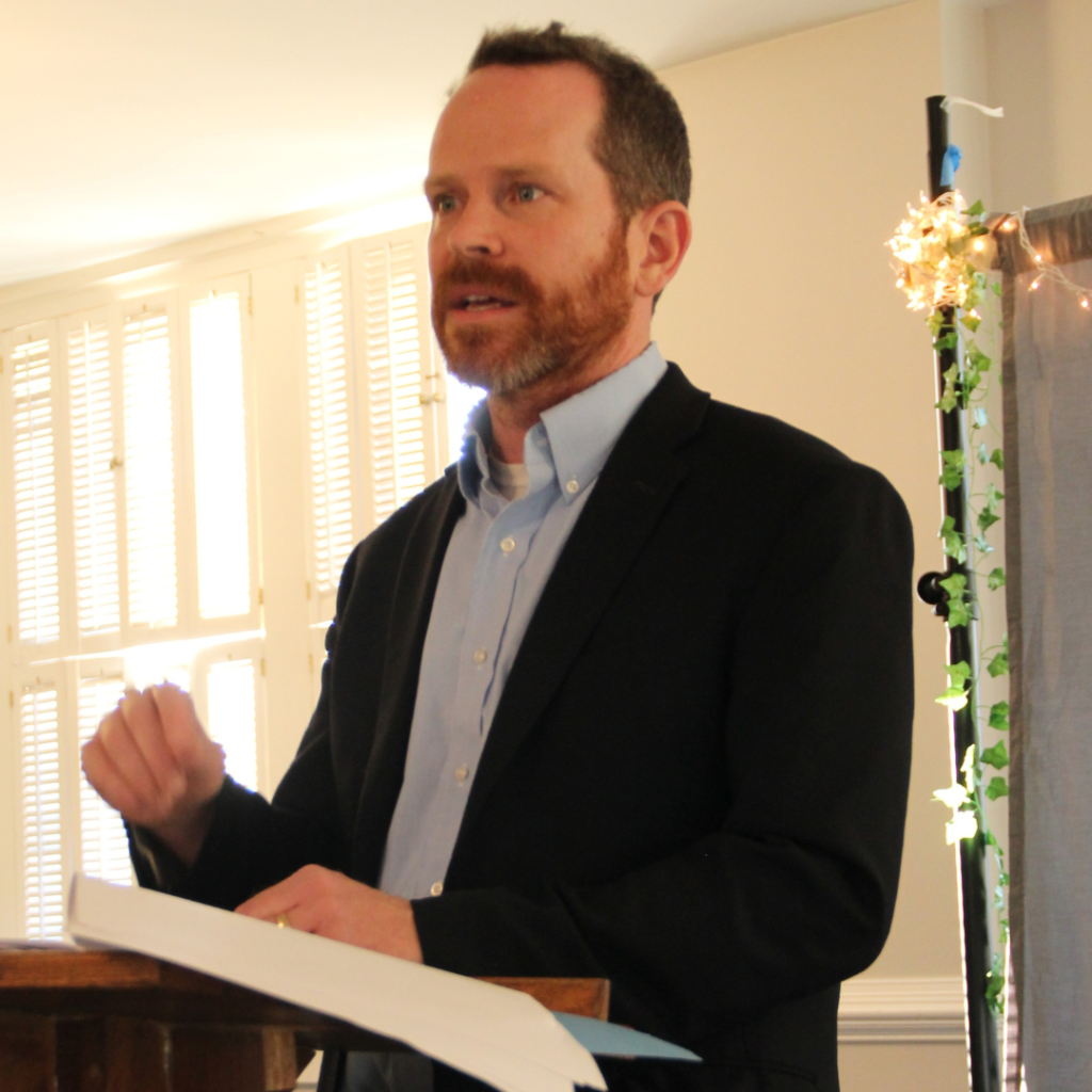 Guest speaker talking at the podium