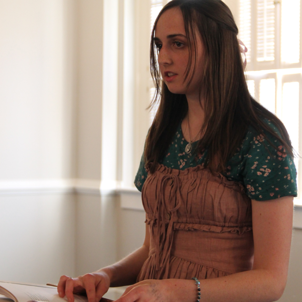 Student speaking at the podium
