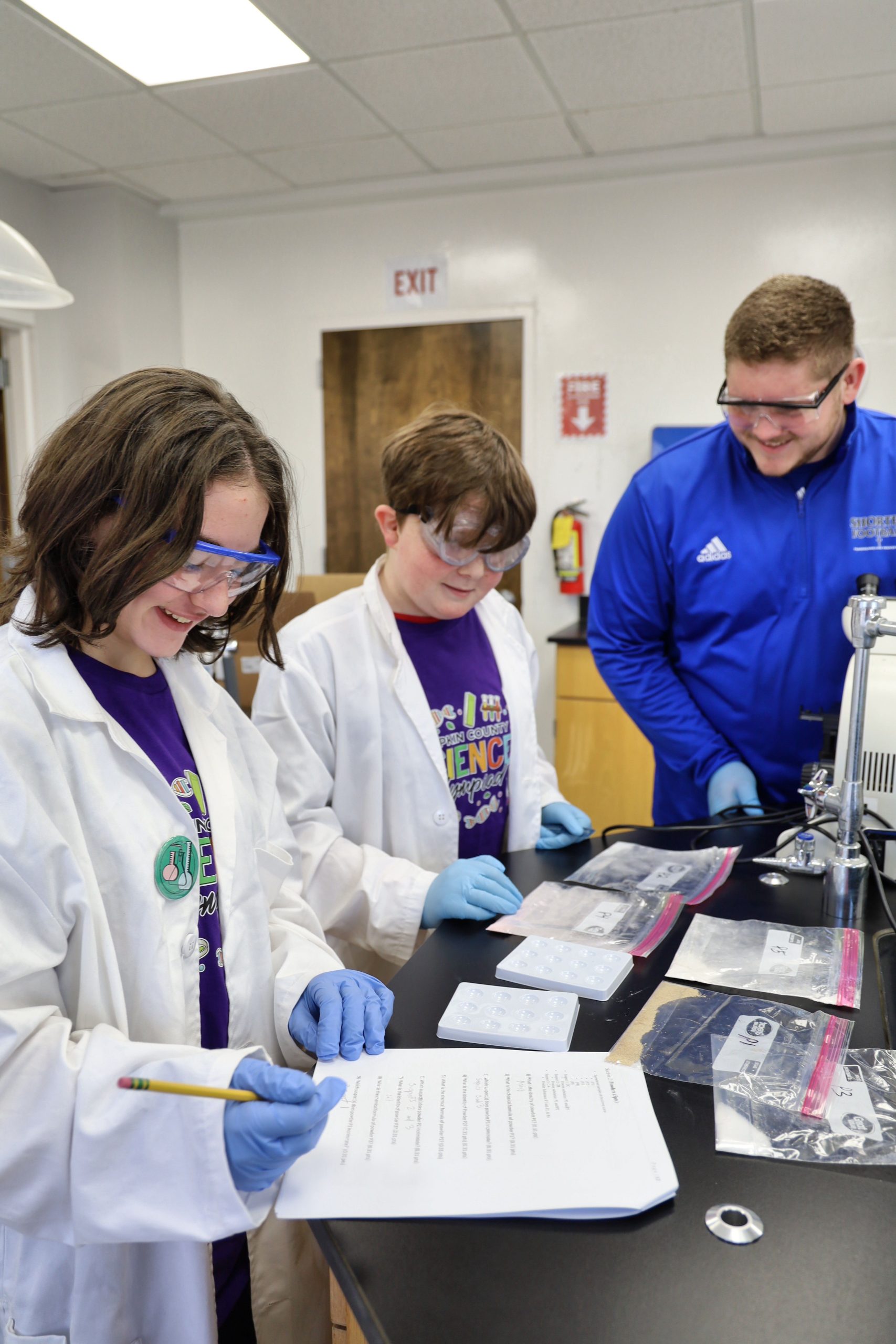 Students working in the Lab